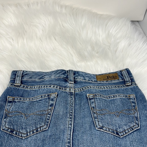 Polo Ralph Lauren Frayed Cotton Denim Skirt Kids Medium (8-10) - Picture 4 of 7